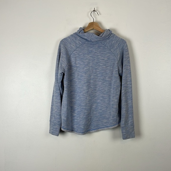 The Black Dog Drawstring Cowl Neck Long sleeve Pullover Womens S Sweatshirt Blue - Picture 5 of 9